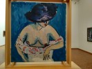 Ernst Ludwig Kirchner - Weiblicher Halbakt mit Hut (Female Nude with Hat), 1911
